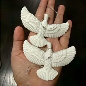 White Bird Hanging Toy for Pets